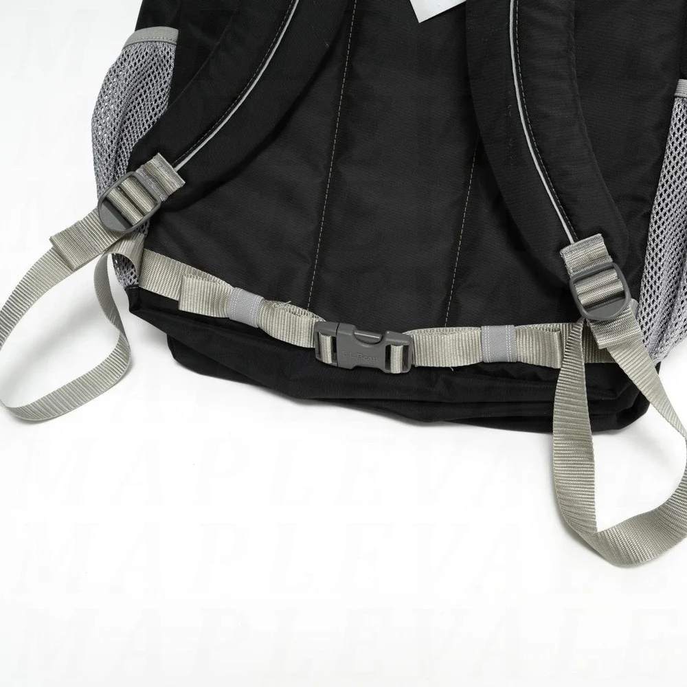 LL Bean Deluxe Bookpack IV Laptop Backpack Bag Black w/ Reflective Stripe 32L